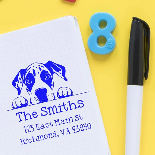 Vista 46 de Sello de alta calidad para cachorros Airedale Terrier – Sello de dirección personalizado – Ideal para los amantes de los perros – Elección de 5