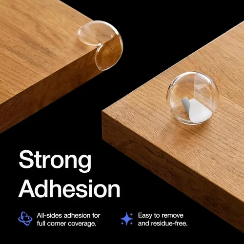 Vista 5 de Protector de esquinas para bebés, protector de esquinas para bordes, amortiguadores a prueba de bebés para cubrir bordes afilados de muebles