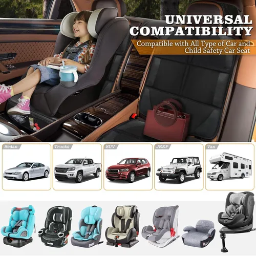 Vista 6 de Bacgnyer Protector de asiento de automóvil, 1 paquete de protectores de asiento, acolchado de tela 600D más grueso, impermeable, duradero, respaldo