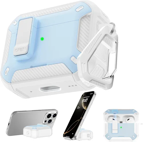 Vista 24 de RFUNGUANGO - Caja protectora para AirPods de 2° generación, modelo 2024, diseño espacial, compatible con Airpods Pro 1/2 y funciona con MagSafe