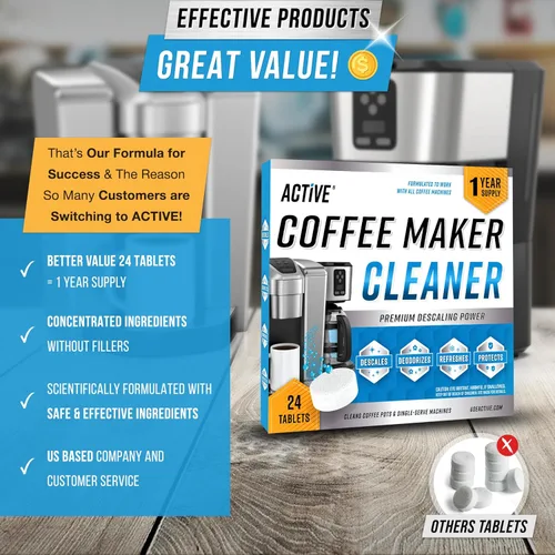 Vista 7 de Tabletas descalcificadoras para cafetera, 24 unidades, compatibles con Nespresso, Keurig, Ninja, Delonghi, Miele, cafetera, descalcificación