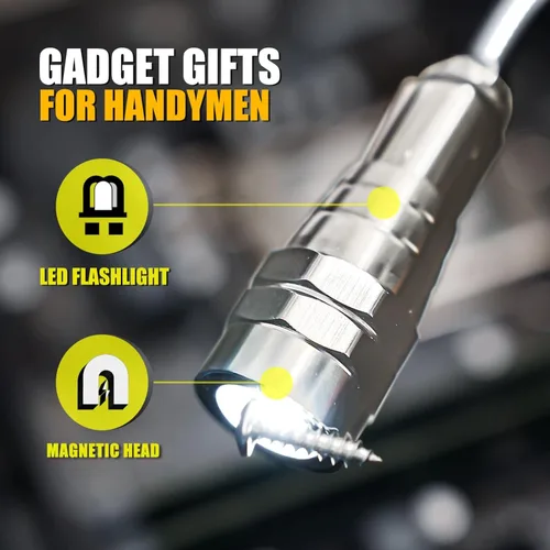 Vista 6 de Herramienta de Recogida Magnética, Regalos para Hombres, Linterna Magnética Telescópica, Ideas de Regalo y Rellenos de Media para Hombres, Chicos