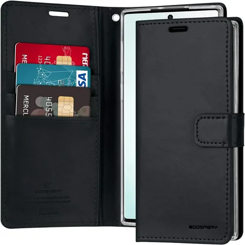 Vista 40 de GOOSPERY Blue Moon Wallet para Samsung Galaxy Note 8 Case (2017) Funda de cuero con tapa (Negro)