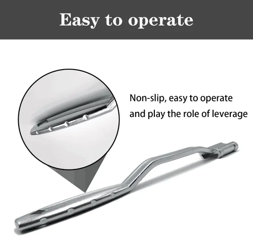 Vista 5 de Barra extensora de llave universal, herramienta de amplificador de par, herramienta de llave de extensión de 13.5 pulgadas con orificio cuadrado