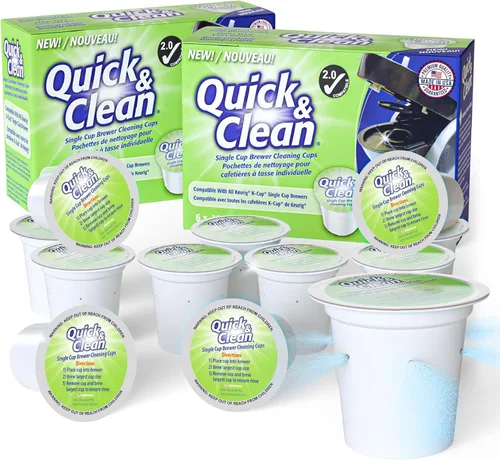 Vista 9 de Quick & Clean Cápsulas de limpieza (paquete de 18) cápsulas limpiadoras K Cup para Keurig - Compatible con máquina de café 2.0, elimina manchas,
