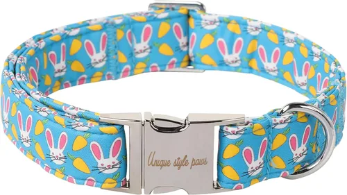 Vista 32 de Collar de perro de estilo único Valentine con hebilla de plástico y colgante en forma de corazón de amor en negro y rosa, collares de algodón