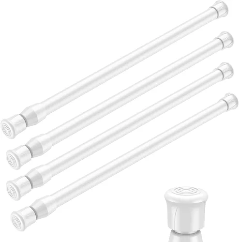 Vista 25 de AIZESI 4 Piezas Barras de Cortina de Tensión de Resorte Pequeñas de 8 a 12 Pulgadas, Mini Barras de Tensión DIY Sin Taladro para Luces Laterales