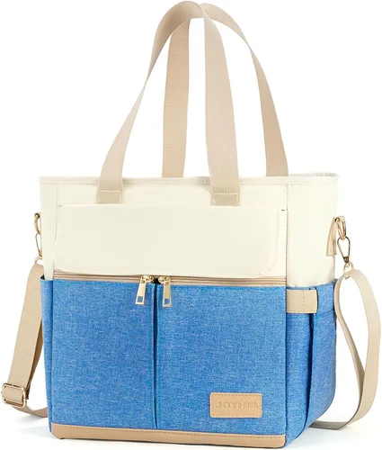 Vista 14 de JOYHILL Bolsa de almuerzo para mujer, lonchera aislada a prueba de fugas con correa para el hombro, bolsas de almuerzo reutilizables para adultos