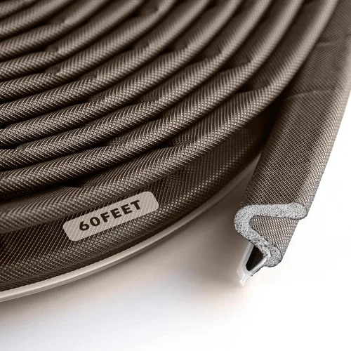 Vista 15 de BBTO Burlete para puertas y ventanas Burlete exterior en forma de V para puerta de garaje con espuma de bloqueo de espacio con ranura de sierra