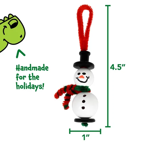 Vista 3 de Ready 2 Learn Manualidades de Navidad Crea tus propios muñecos de nieve de cuentas Juego de 4 Adornos de bricolaje para niños Decoración