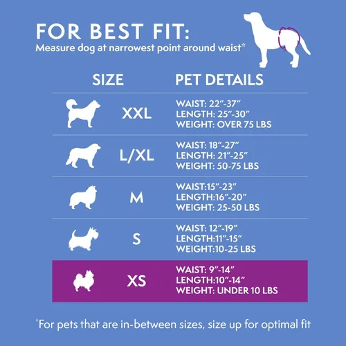 Vista 5 de Simple Solution Pañales desechables para perras, pañal a prueba de fugas para perros, entrenamiento para ir al baño, entrenamiento XS