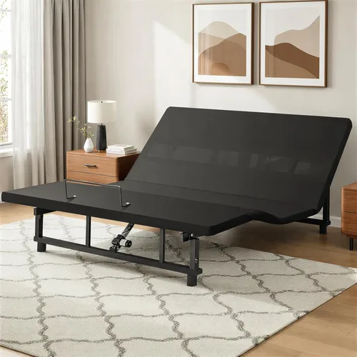 Vista 8 de Mixcous Full Size Adjustable Bed Frame with USB Ports, Electric Bed Base with Wireless Remote, 3-Fold Foldable Design, Quiet Motor, Heavy Duty Metal