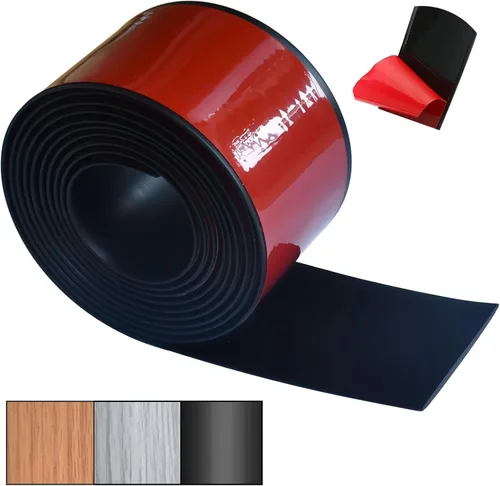 Vista 29 de Tira de Transición Plana para Piso/Puerta y Moldura Autoadhesiva de Vinilo para Borde de Piso, Revestimiento de Juntas de Piso Laminado, Tira