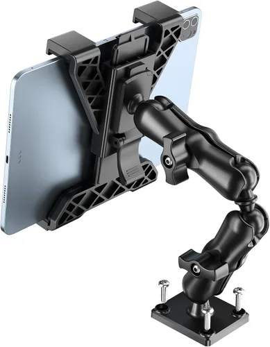 Vista 9 de OHLPRO Soporte de tableta con base de taladro resistente para tablero de camión, soporte permanente atornillado para iPad de automóvil