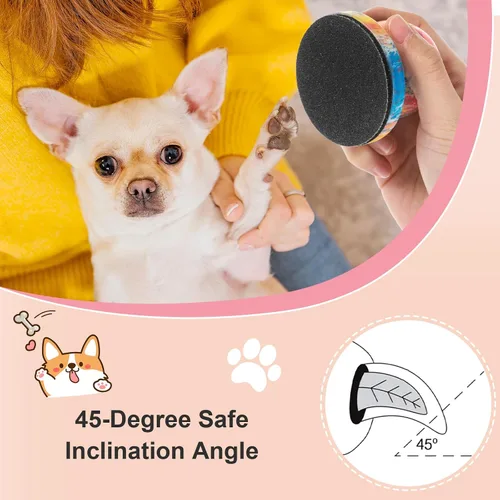 Vista 7 de Abeillo Lima de uñas para perro con 6 discos de archivo reemplazables, tablero para rascar para un cuidado seguro y fácil de las uñas, la tabla