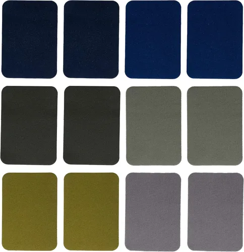 Vista 8 de Johnson & Smith Parches para planchar – Parche para planchar de 12 piezas para reparación de ropa, pantalones – Parches de tela adhesiva en formas