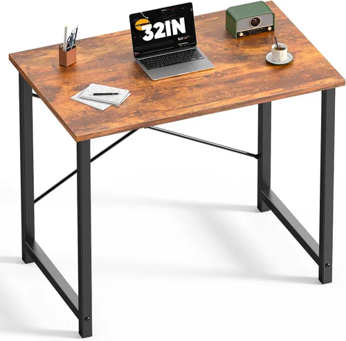 Vista 22 de DUMOS - Escritorio para computadora de oficina de 55 pulgadas, mesa de trabajo de estilo moderno y simple para escribir, estudiar, para dormitorio