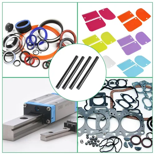 Vista 6 de Paquete de 4 varillas redondas de copolímero de acetal, varilla de plástico Delrin/Acetal de 1 pulgada de diámetro y 12 pulgadas de longitud