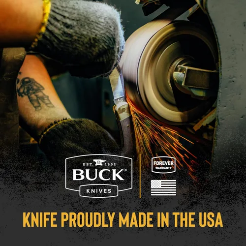 Vista 8 de Buck Knives 0192brs Vanguard – Cuchillo de hoja fija con vaina de piel auténtica
