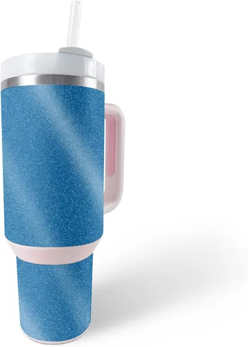 Vista 21 de MightySkins - Vaso con purpurina brillante compatible con Stanley The Quencher H2.0 FlowState de 40 onzas, diseño de rayas marineras, acabado