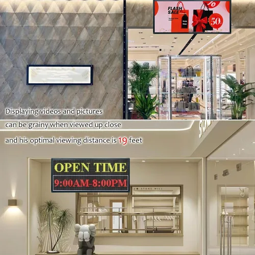 Vista 3 de P6 programable Led Sign Custom Scrolling Señales digitales al aire libre para empresas Pantalla de visualización Tablero de mensajes electrónicos