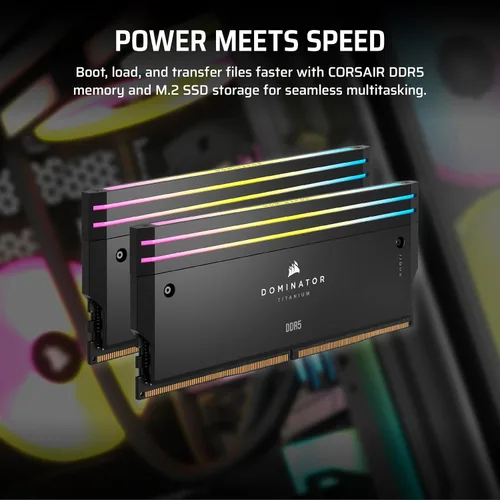 Vista 6 de Corsair Vengeance a8200 PC para juegos – CPU AMD Ryzen 9 9900X con enfriamiento líquido – GPU NVIDIA GeForce RTX 5080 – 64GB de memoria Dominator