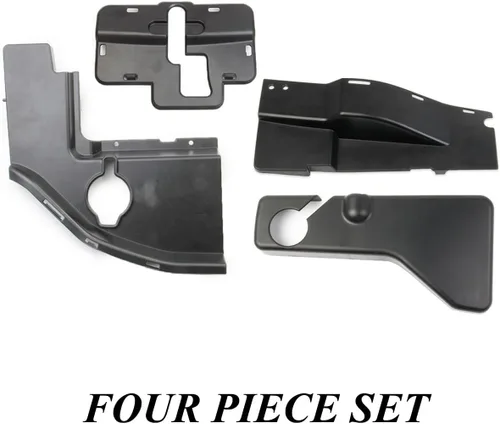 Vista 7 de Cubiertas de polvo laterales de motor de plástico negro Accesorios para Dodge Charger 2011-2022 (4 piezas en el capó del motor)