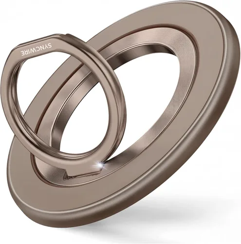 Vista 30 de SYNCWIRE - Soporte magnético con aro para MagSafe, rotación de 360 grados, agarre y soporte para teléfono, aro para dedo, doble imán, compatible