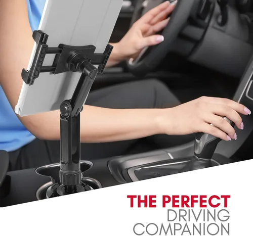 Vista 3 de Macally Soporte para tablet – Soporte resistente para iPad para automóvil, camión y vehículo – Se adapta a dispositivos de 3.5 a 8 pulgadas de ancho