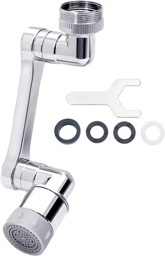 Grifo de extensión giratorio universal 1080 con brazo robótico giratorio, fregadero aireador, grifo giratorio de agua con 2 modos, extensión de
