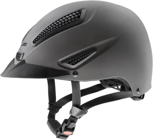 Vista 8 de uvex perfexxion II - Casco de equitación para mujer y hombre, color antracita, ajustable y excelente ventilado