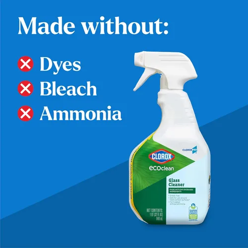 Vista 4 de Clorox Pro Clorox EcoClean - Botella de spray limpiador de vidrio, 32 onzas líquidas