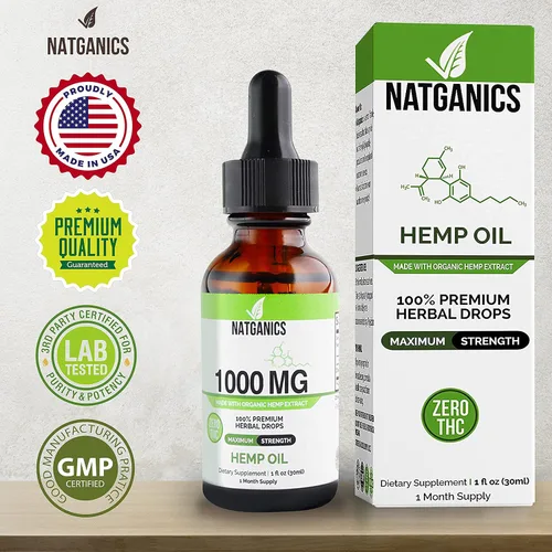 Vista 8 de Aceite de cáñamo orgánico de 1000 mg – Gotas de aceite de cáñamo ultra premium de 1000 mg – Tintura de extracto de aceite de cáñamo natural – Gotas