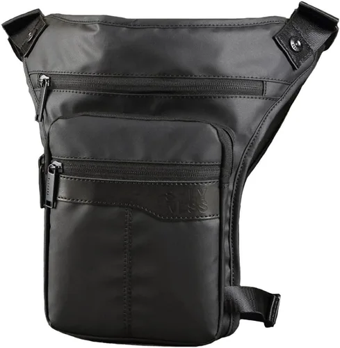 Pequeña riñonera impermeable para muslos tácticos, bolsa militar de pierna caída, multiusos, para carreras, camping, senderismo, motocicleta Negro