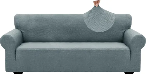 Vista 21 de ZNSAYOTX 1 Funda de silla Jacquard para sala de estar, funda de silla de alta elasticidad con brazos, antideslizante, apta para mascotas, funda