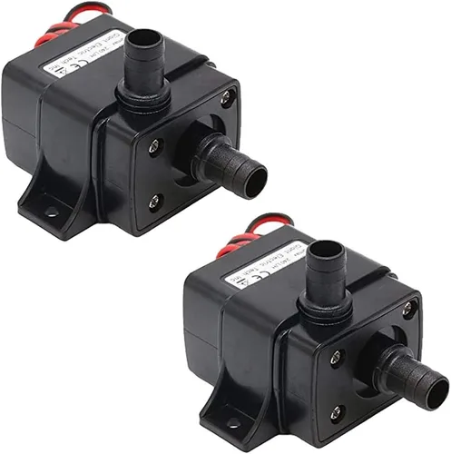 HiLetgo 2 unids Bomba de agua 240L/H DC 12V 4.2W Micro Bomba sin escobillas 3M Cabeza de bombeo Bomba de agua ultra silenciosa para piscina acuario