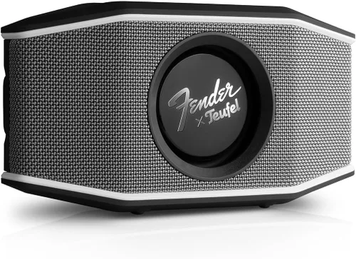 Fender x Teufel ROCKSTER GO 2 Altavoz portátil Bluetooth – Sonido potente, resistente, impermeable, batería de 28 horas, correa de transporte para