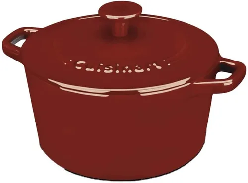 Vista 23 de Cuisinart Chef's Classic - Cacerola redonda de hierro fundido esmaltado (degradado azul, 7 cuartos de galón)