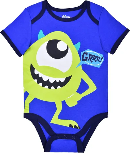 Vista 2 de Disney Body y babero Monster Inc Mike para bebé niño paquete de 3