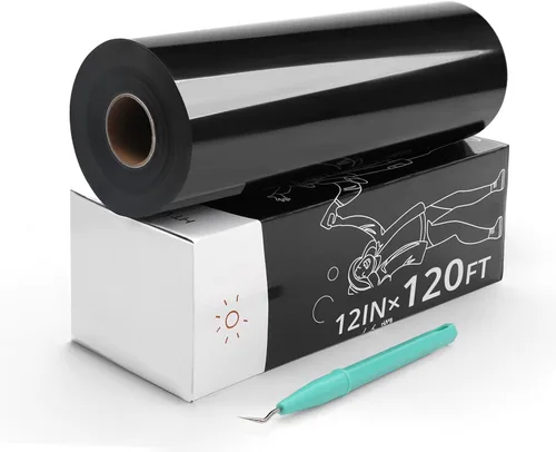 Vista 24 de HTVRONT Rollo de vinilo HTV rosa - 30,5 cm x 3,05 metros Rosa bebé, vinilo para planchar para todas las máquinas de corte y Silhouette Cameo, rollos