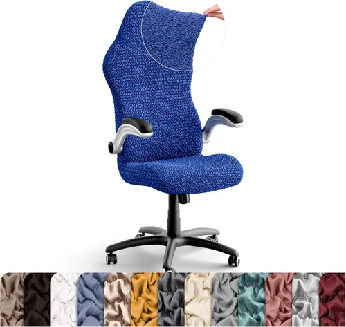 Vista 17 de PAULATO BY GA.I.CO. Funda elástica para silla de oficina y juegos, funda elástica para silla de escritorio para computadora con cremallera, fundas
