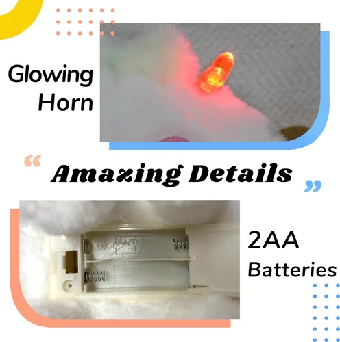 Vista 243 de Hopearl - Juguete de peluche electrónico interactivo de conejo con orejas LED, sonidos y movimientos; camina, se menea e ilumina las orejas, mueve