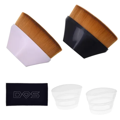 Brocha de base en polvo - Brocha de maquillaje Kabuki con parte superior plana