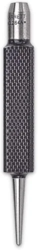 Vista 13 de Starrett Punzón Central de Acero con Vástago Redondo y Agarre de Dedo Moleteado - Acero Endurecido y Templado, 0-4" de Longitud, 1/16, 5/64, 3/32