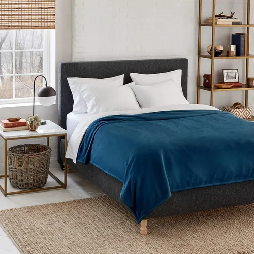 Vista 8 de Eddie Bauer - Manta térmica tamaño Queen, manta eléctrica de microfelpa cepillada suave, ropa de cama cálida y acogedora