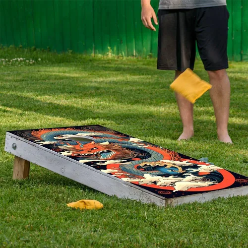 Vista 8 de Cornhole Board Wraps and Decals for Boards Set of 2 Skins Professional Vinyl Covers Sticker - Fantasy Cornhole Decal for Boards Covers Sticker