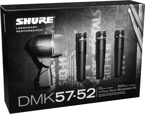 Vista 2 de Shure Drum Microphone Kit for Performing and Recording Drummers, Conveniently Packaged Selection of Mics and Mounts with Options for Kick Drum