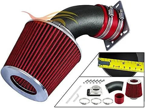 Vista 2 de Kit de admisión de aire rojo+filtro compatible con Ford Ranger Mazda B3000 3.0L V6 Ram 98-01