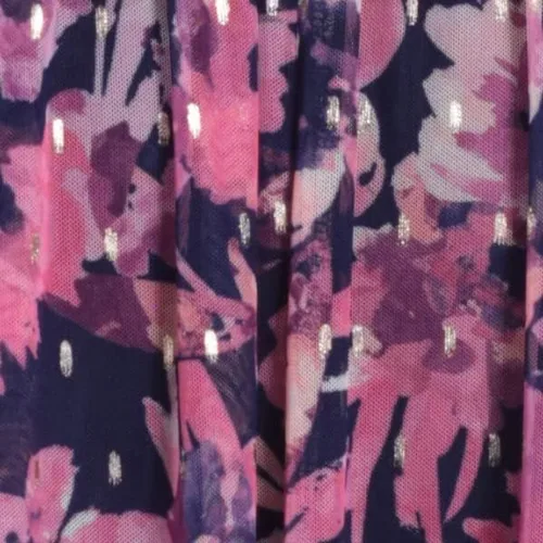 Vista 4 de London Times Vestido largo halter de malla para mujer con cintura fruncida, vestidos de playa bohemios