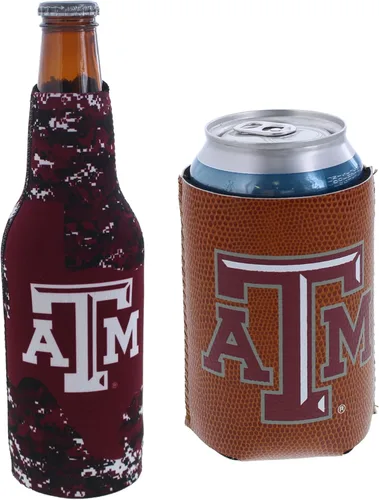 Vista 49 de College Team Color Logo Can & Bottle Holder Insulator Beverage Cooler Set